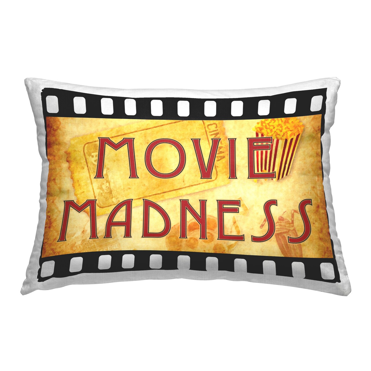 Movie Madness Classic Sign Decorative Printed Throw Pillow Design by Graffi*tee Studios, 14 x 7 x 20